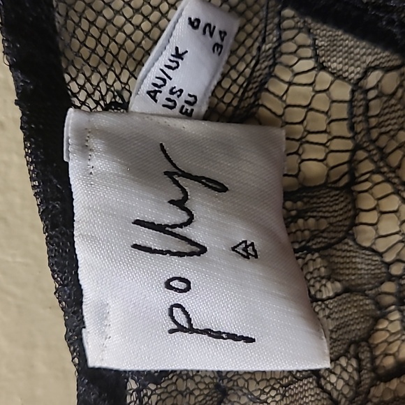 POLLY lingerie one piece  size US 2 color black. - Picture 7 of 10